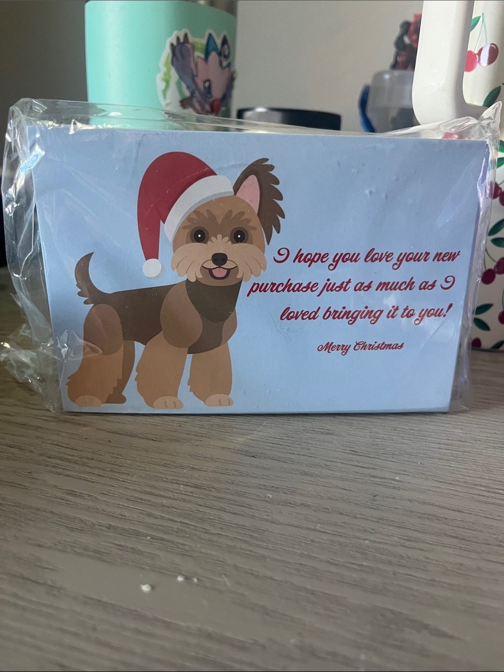 Merry Christmas Dog Cardstock X-Large Festive Dog thank you cards (50 count)